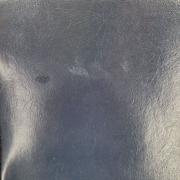 Vintage 60's Handbag Top Handle Vegan Framed Clasp Closure Midnight Blue Gold - Picture 5 of 13